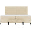 Box spring seng med hovedgærde Creme 200 x 200 cm Stof