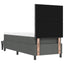 Box spring seng med hovedgærde Mørkegrå 80 x 200 cm Stof