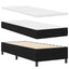 Box spring seng med hovedgærde Sort 80 x 200 cm Stof