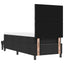 Box spring seng med hovedgærde Sort 80 x 200 cm Stof