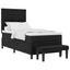 Box spring seng med hovedgærde Sort 90 x 190 cm Stof