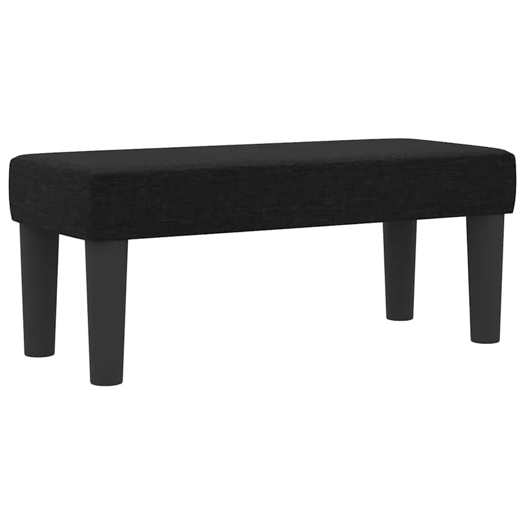 Box spring seng med hovedgærde Sort 90 x 190 cm Stof