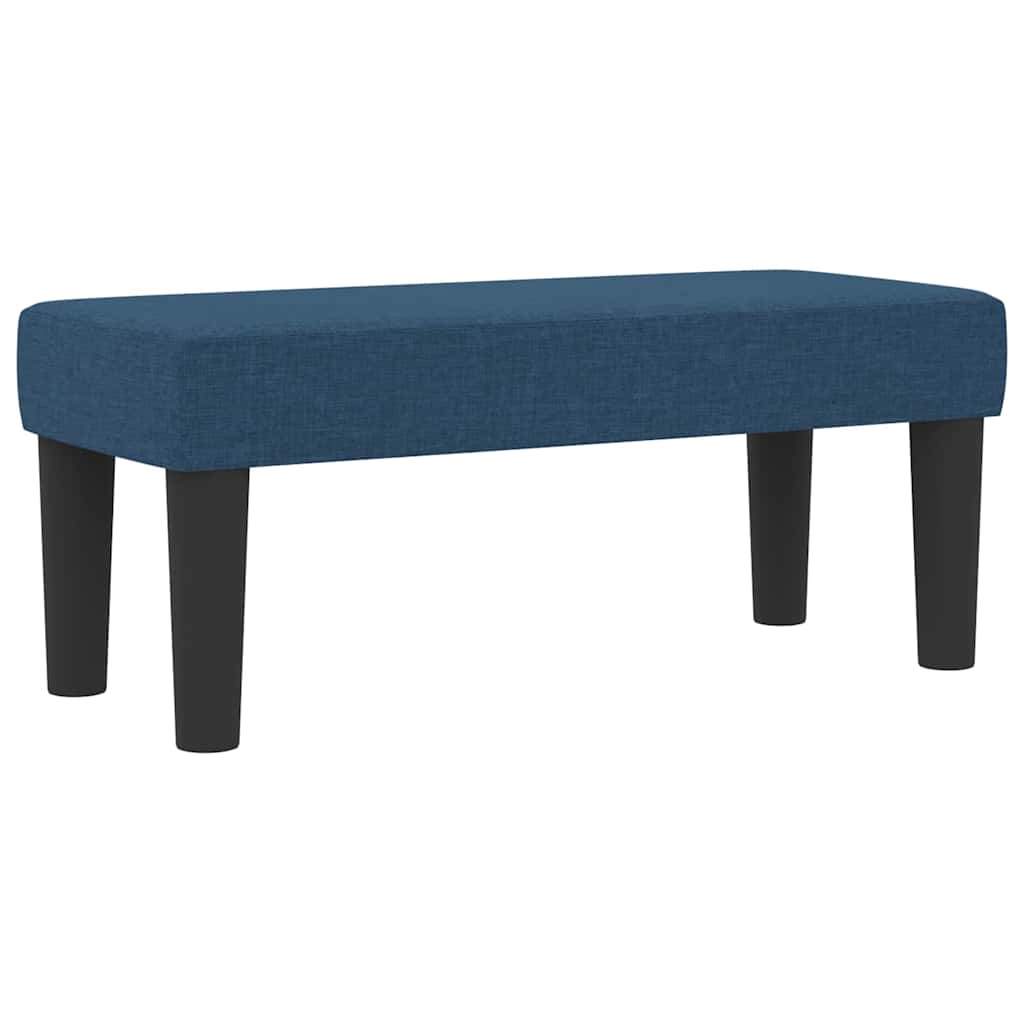 Box spring seng med hovedgærde Blå 90 x 200 cm Stof