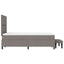 Box spring seng med hovedgærde Gråbrun 120 x 190 cm Stof