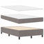 Box spring seng med hovedgærde Gråbrun 120 x 200 cm Stof