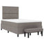 Box spring seng med hovedgærde Gråbrun 120 x 200 cm Stof