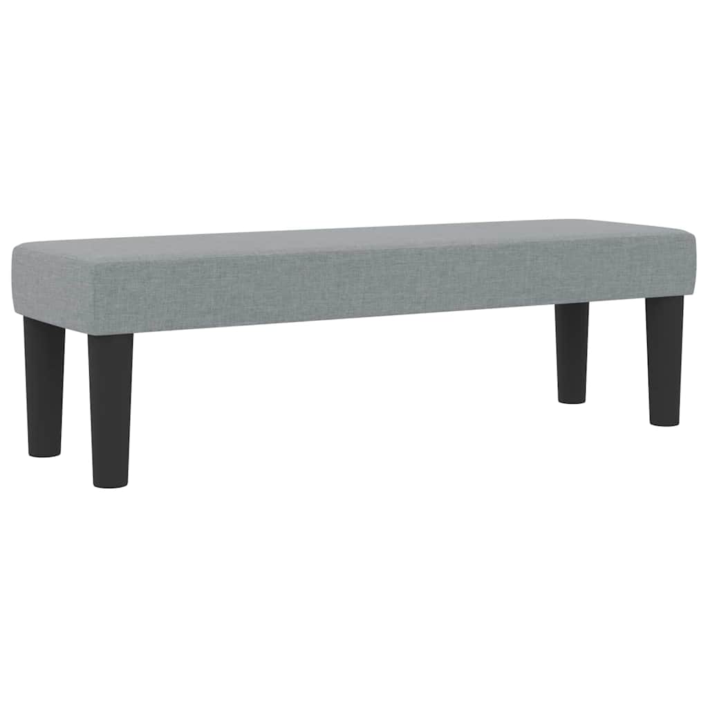 Box spring seng med pude Lysegrå 140 x 190 cm Stof