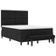 Box spring seng med hovedgærde Sort 140 x 190 cm Stof