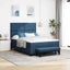 Box spring seng med hovedgærde Blå 140 x 190 cm Stof