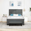 Box spring seng med hovedgærde Mørkegrå 160 x 200 cm Stof