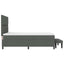 Box spring seng med hovedgærde Mørkegrå 160 x 200 cm Stof