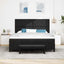 Box spring seng med hovedgærde Sort 180 x 200 cm Stof