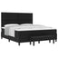 Box spring seng med hovedgærde Sort 180 x 200 cm Stof
