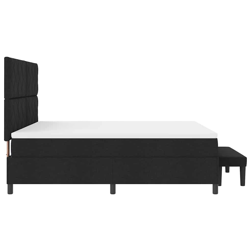 Box spring seng med hovedgærde Sort 180 x 200 cm Stof