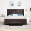 Box spring seng med hovedgærde Mørk Brun 180 x 200 cm Stof