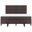 Box spring seng med hovedgærde Mørk Brun 180 x 200 cm Stof