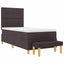 Box spring seng med hovedgærde Mørkebrun 190 x 90 cm Stof