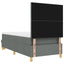 Box spring seng med hovedgærde Mørkegrå 200 x 100 cm Stof