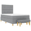 Box spring seng med hovedgærde Lysegrå 190 x 120 cm Stof