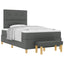 Box spring seng med hovedgærde Mørkegrå 190 x 120 cm Stof