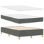 Box spring seng med hovedgærde Mørkegrå 190 x 120 cm Stof