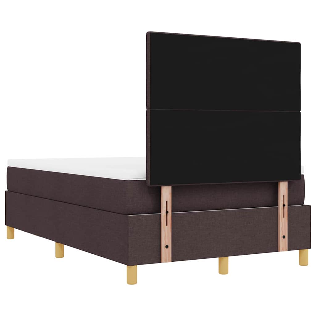 Box spring seng med hovedgærde Mørk Brun 190 x 120 cm Stof