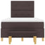 Box spring seng med hovedgærde Mørk Brun 190 x 120 cm Stof