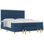Box spring seng med pude med hovedgærde Blå 200 x 180 cm Stof