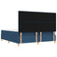 Box spring seng med pude med hovedgærde Blå 200 x 180 cm Stof