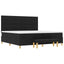 Box spring seng med hovedgærde Sort 200 x 200 cm Stof