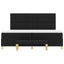 Box spring seng med hovedgærde Sort 200 x 200 cm Stof