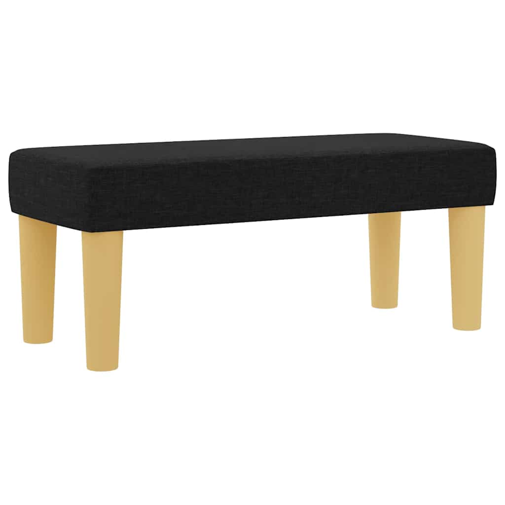 Box spring seng med pude med hovedgærde Sort 200 x 80 cm Stof