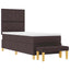 Box spring seng med hovedgærde Mørkebrun 200 x 80 cm Stof