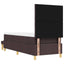 Box spring seng med hovedgærde Mørkebrun 200 x 80 cm Stof