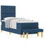 Box spring seng med hovedgærde Blå 200 x 80 cm Stof
