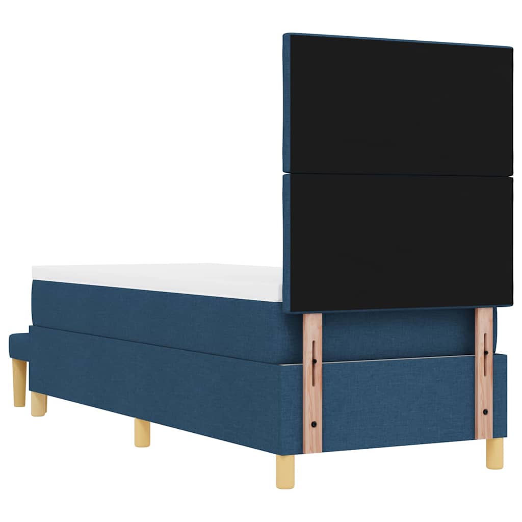 Box spring seng med hovedgærde Blå 200 x 80 cm Stof