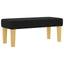 Box spring seng med pude med hovedgærde Sort 190 x 90 cm Stof