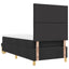 Box spring seng med pude med hovedgærde Sort 190 x 90 cm Stof