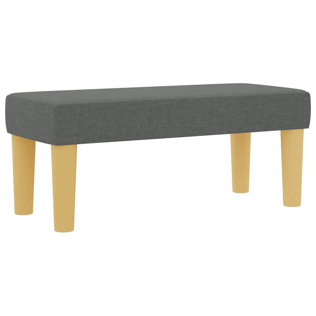 Box spring seng med hovedgærde Mørkegrå 200 x 90 cm Stof