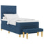 Box spring seng med pude med hovedgærde Blå 200 x 90 cm Stof