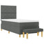 Box spring seng med pude Mørkegrå 200 x 100 cm Stof