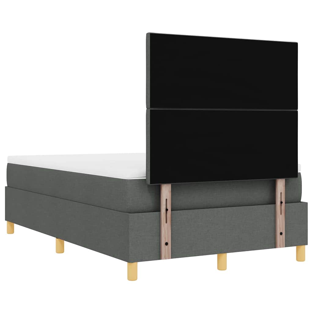 Box spring seng med hovedgærde Mørkegrå 190 x 120 cm Stof