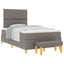 Box spring seng med hovedgærde Gråbrun 190 x 120 cm Stof