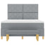 Box spring seng med hovedgærde Lysegrå 190 x 140 cm Stof