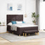 Box spring seng med hovedgærde Mørkebrun 190 x 140 cm Stof