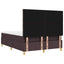 Box spring seng med hovedgærde Mørkebrun 190 x 140 cm Stof
