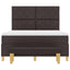 Box spring seng med hovedgærde Mørkebrun 190 x 140 cm Stof