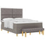 Box spring seng med pude Gråbrun 140 x 190 cm Stof