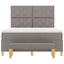 Box spring seng med pude Gråbrun 140 x 190 cm Stof
