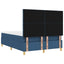 Box spring seng med pude med hovedgærde Blå 190 x 140 cm Stof